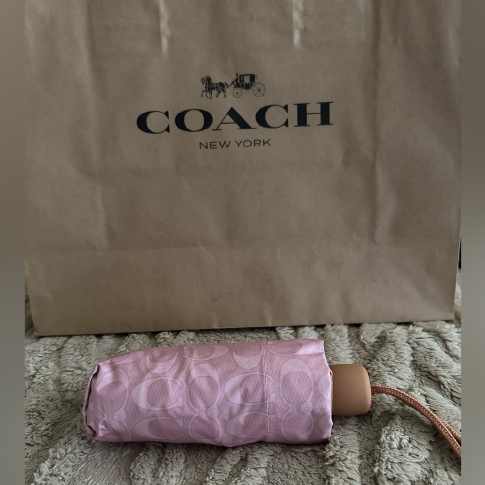 Coach Umbrella Powder Pink